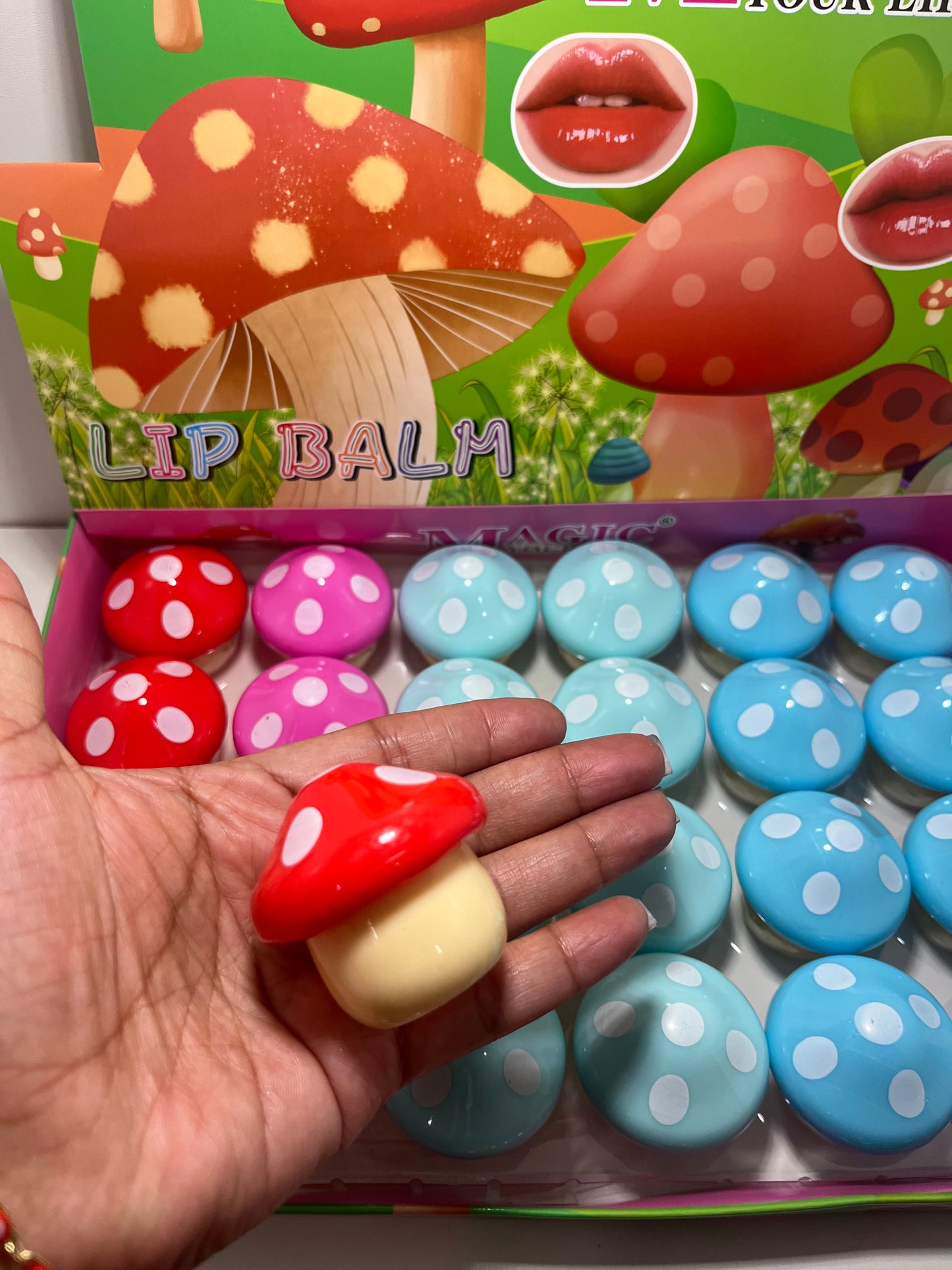 Magic Your Live 24 Pack Gloss Lipstick Mushroom Shaped Adorable Glossy- Makeup Collection - Lipgloss Cosmetic