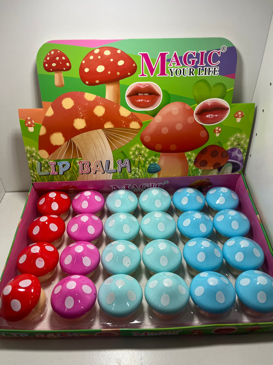 Magic Your Live 24 Pack Gloss Lipstick Mushroom Shaped Adorable Glossy- Makeup Collection - Lipgloss Cosmetic