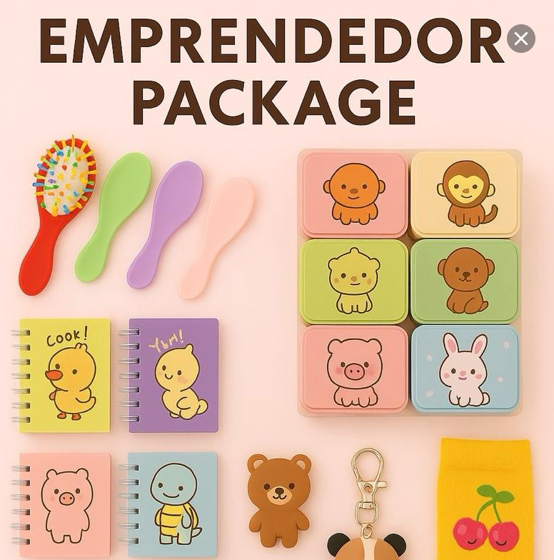 EMPRENDEDOR [LIVE ONLY] Mixed Wholesale 7dz Package - 7 Dozens Includes 1 Dozen Keychains, 1 Dozen Socks, 1 Dozen Hair Brush OR Bows, 1 Dozen Notebooks & 3 RANDOM Fashion Accessories DIY